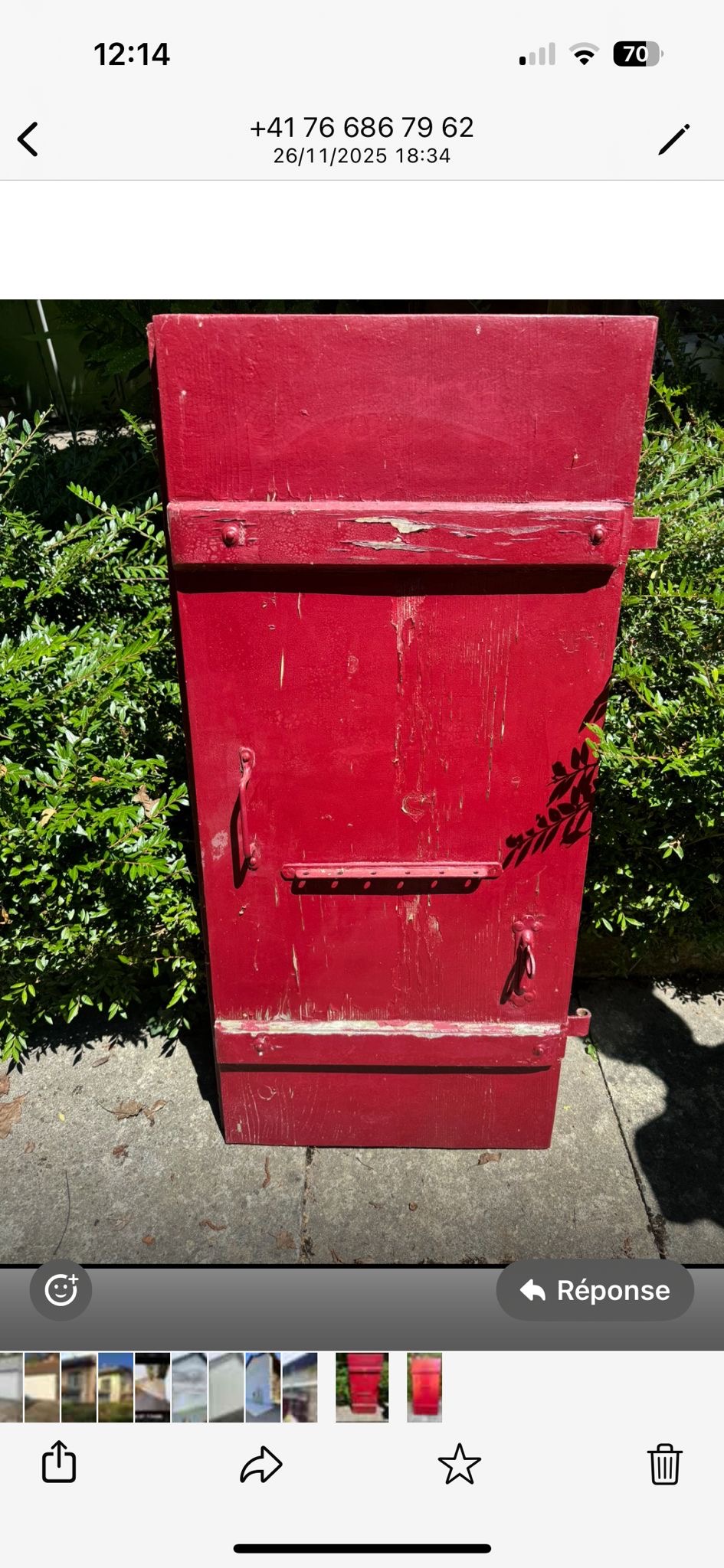 Après - Porte rouge rénovée